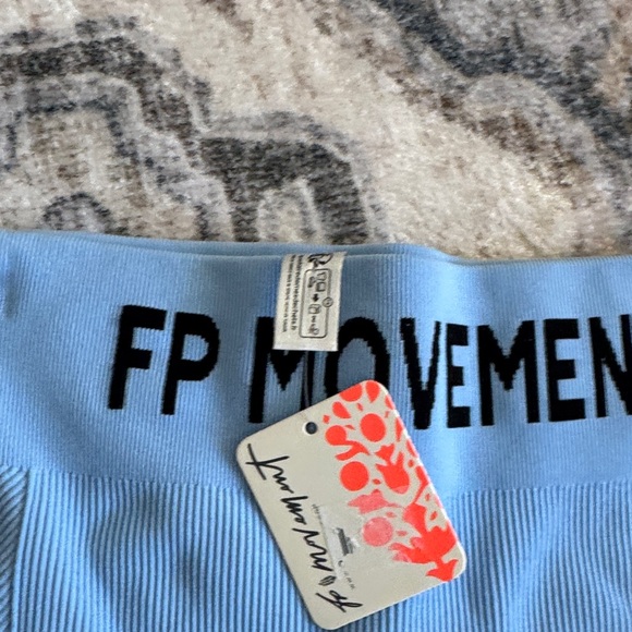FP Movement Blue Ribbed Shorts - Picture 2 of 4